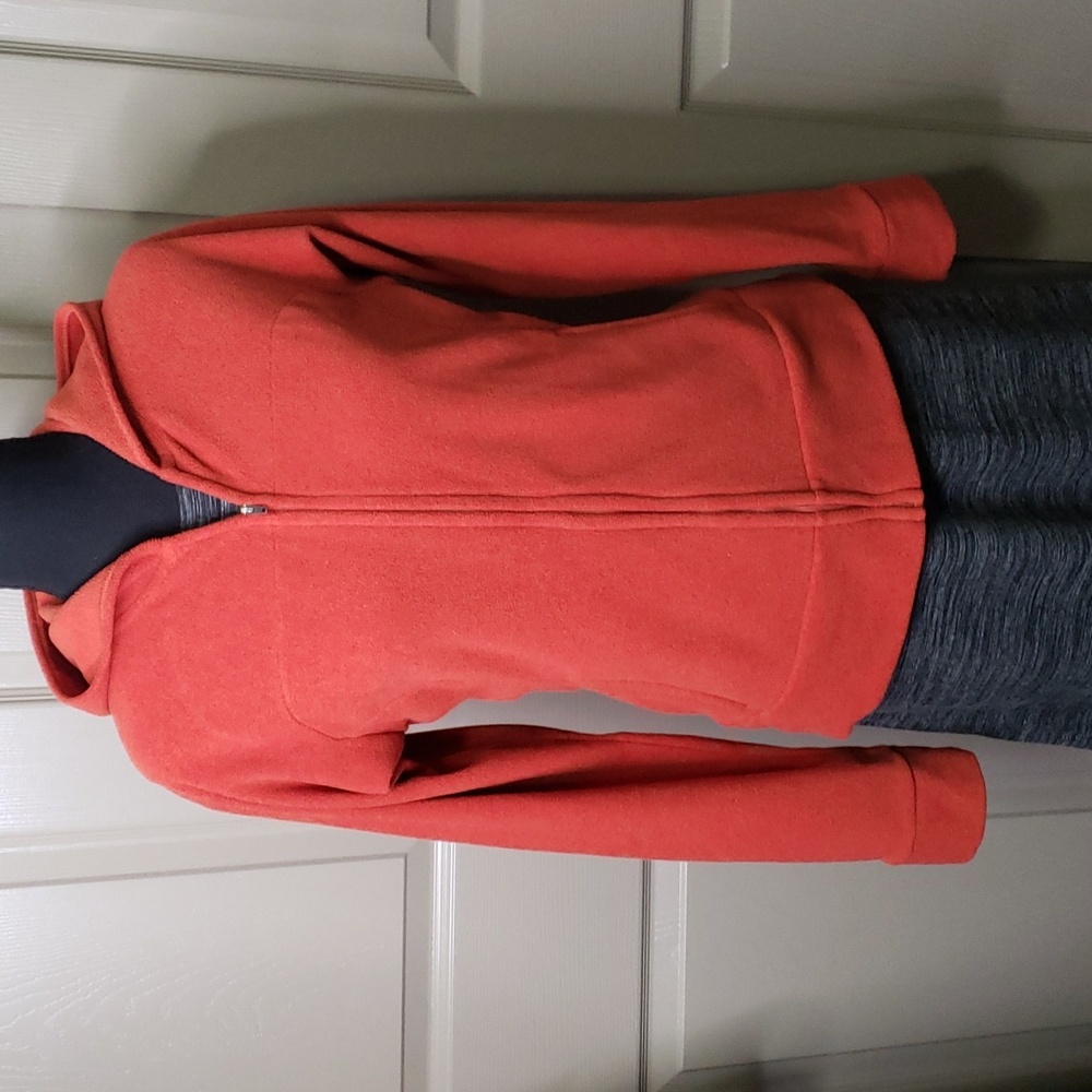 Patagonia water girl rust fleece long sleeve zip up hoodie jacket size small